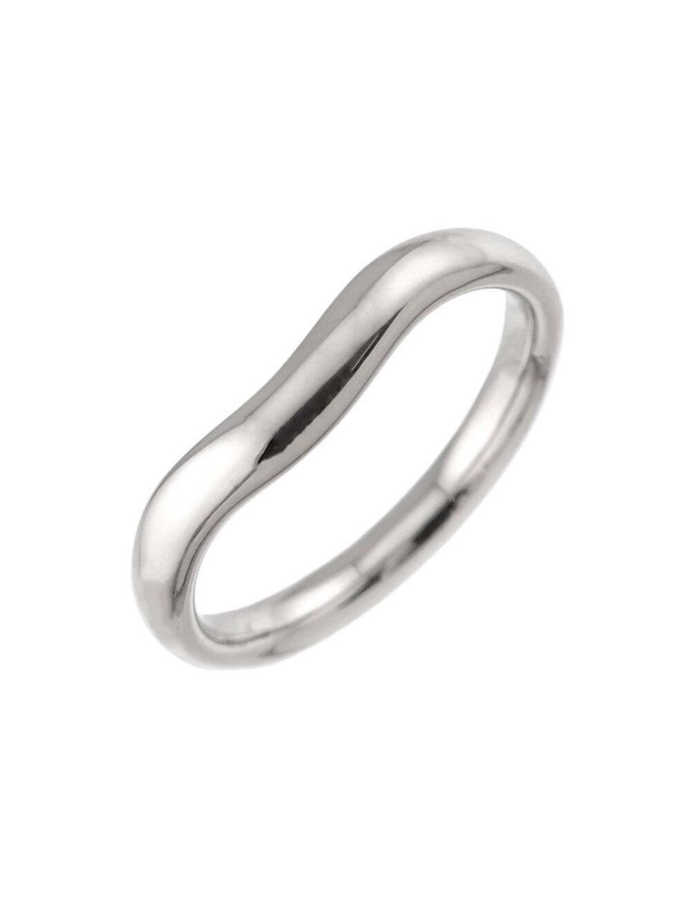 Tiffany & Co Curved Band Ring Platinum
